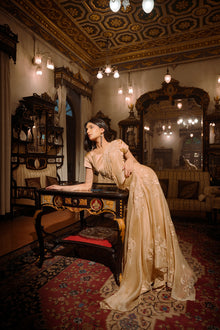 Golden Aura Drape Saree