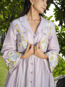 Petal Drift Trench Dress